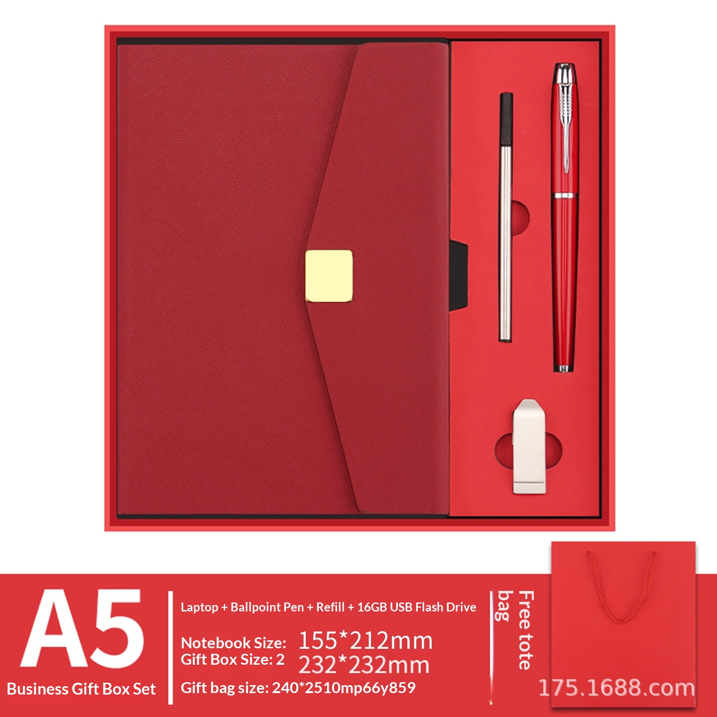 Deluxe Personalized 3-in-1 Premium Notebook Gel Pen USB Set for Christmas Holiday Giveaways Business Gift Set