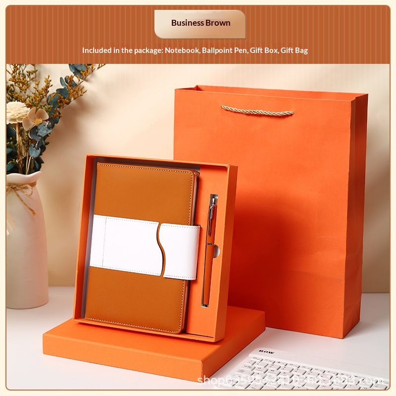 Luxury Custom Logo A5 PU Leather Notebook Pen Set for Corporate Welcoming Gifts Luxury Gift Box Set