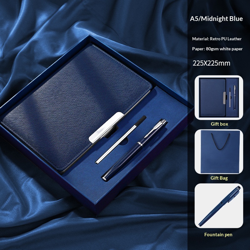 Stylish Custom Logo 3pcs Premium Notebook Pen with Pen Set for Wedding Guest Souvenirs Corporate Mift Set