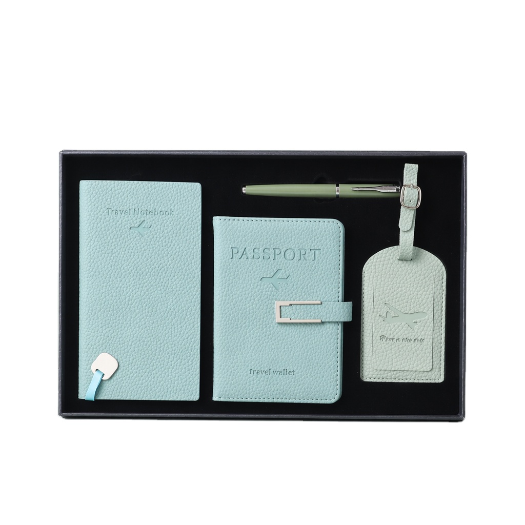 Best-selling and Highly Popular Travel Passport Book Custom Luggage Tags Passport Holder Notebook Gift Set