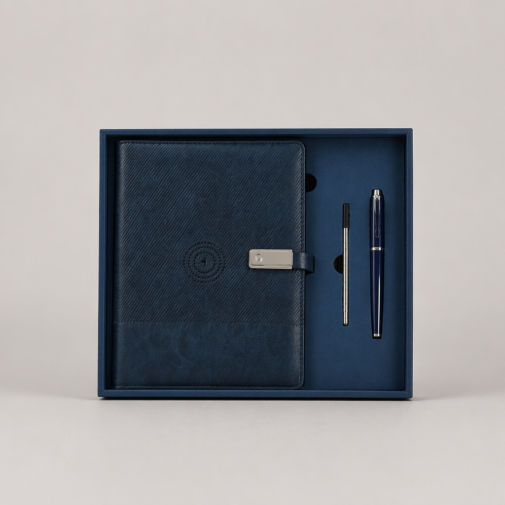 Business Wireless Charging Notebook Gift Box Set, Portable Power Bank, Notepad, with USB Charging Page Book