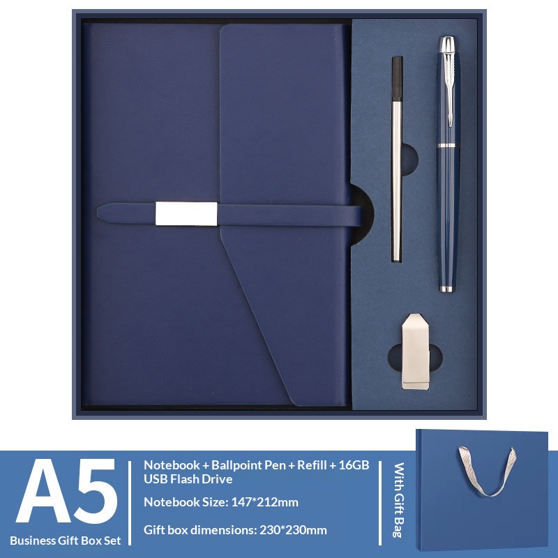 Elegant Personalized  Notebook Pen USB Drive Gift Set for Client Promotional Gift Executive Gift Sets