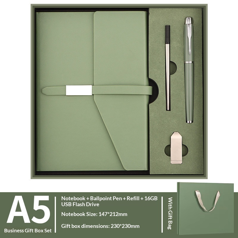 Corporate Deluxe Personalized Notebook Pen USB Set for Customer Loyalty Programs Corporate Gift Set