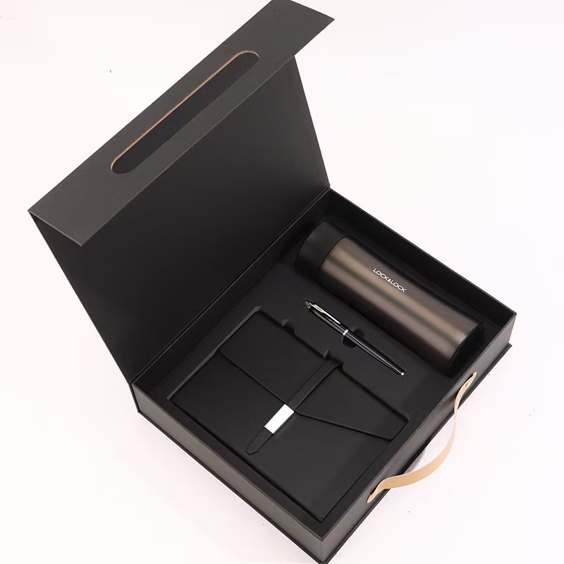 Luxury Custom Logo Luxury Notebook Pen Water Flask  Set for Wedding Guest Souvenirs Luxury Gift Box Set
