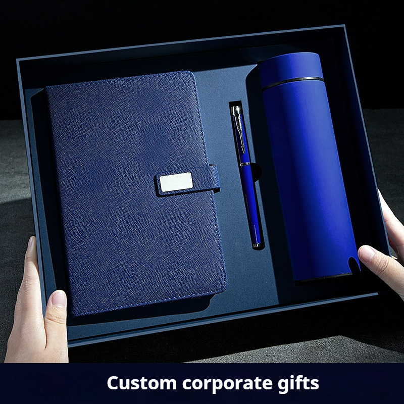 Professional Personalized 3-in-1 Classic Notebook with Pen Insulated WaterBottle Set for Client Promotional Corporate Gift Set