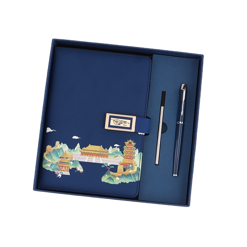 Luxury Custom Logo 5-in-1 Notebook Pen Gift Set for Employee Appreciation Executive Gift Sets for Student