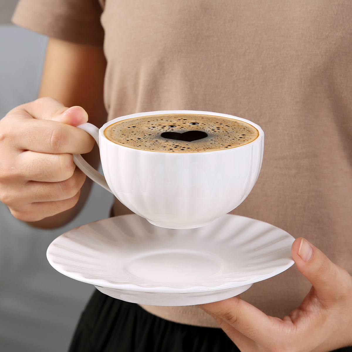 80-100ML Custom Ceramic Promotional Gift Set Coffee Mugs Various Shapes Espresso Cappuccino Heat-Resistant Microwave Safe