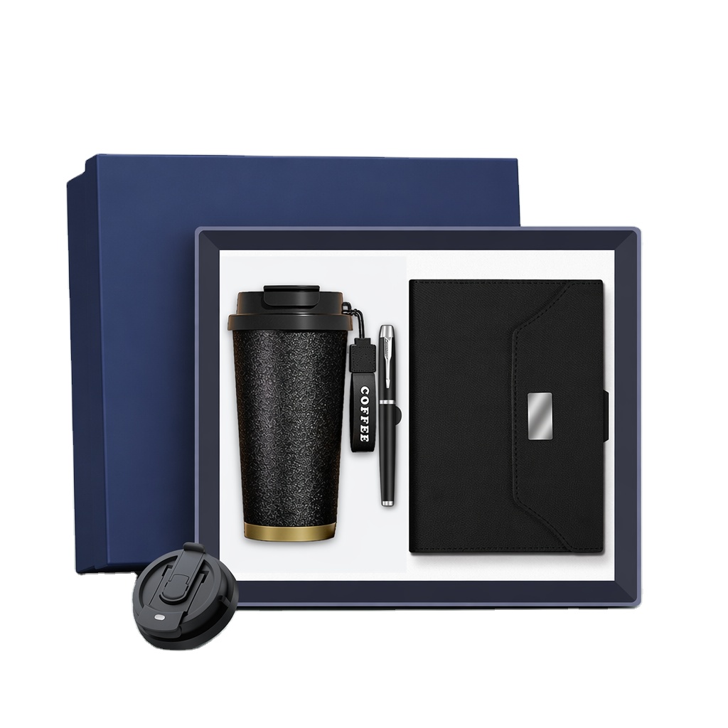 Chic Personalized 3pcs Custom Notebook Pen Water BottleUSB Flash Umbrella Set for Customer Loyalty ProgramsBusiness Gift Set