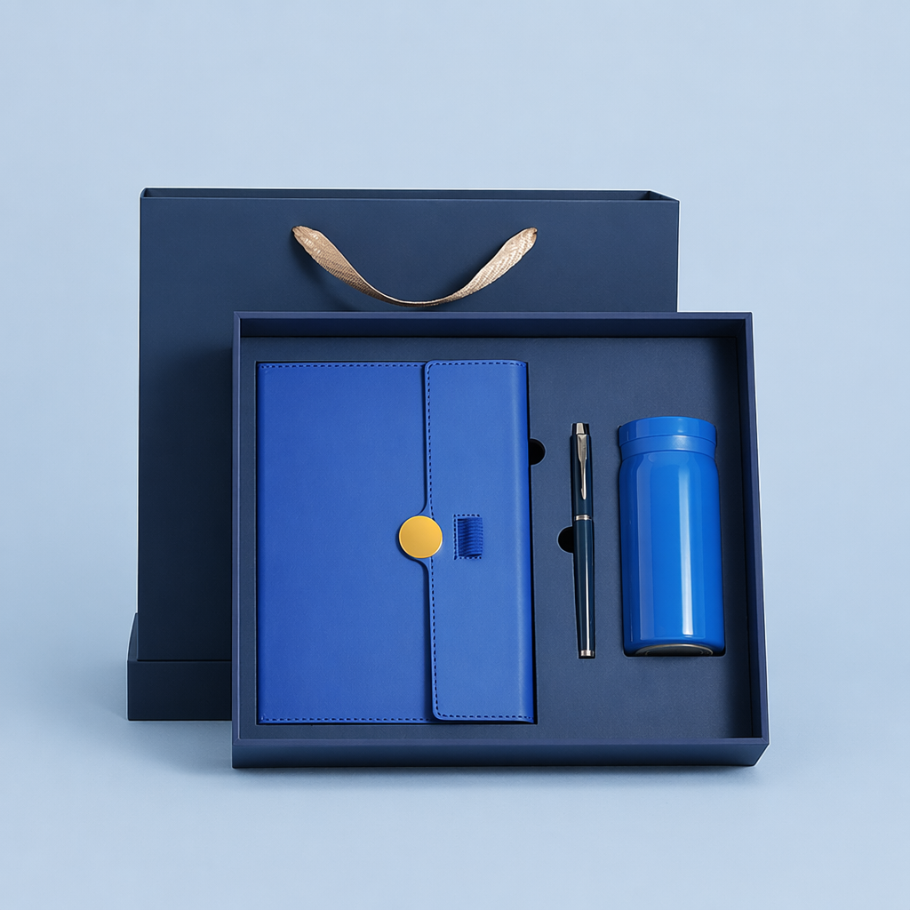 High-End Personalized 3pcs Eco Notebook Pen Reusable Water Bottle Set for High School Graduates Executive Gift Set