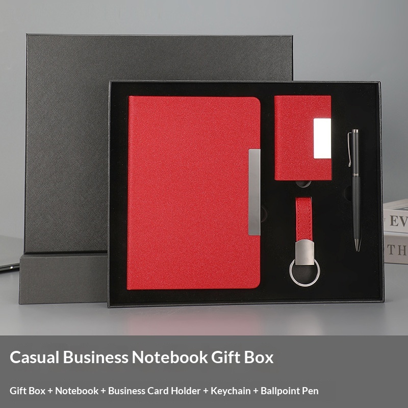 Employee VIP Welcome Kit Personalized A5 Notebook Pen Keychain and Business Card Holder Set Business Gift Set
