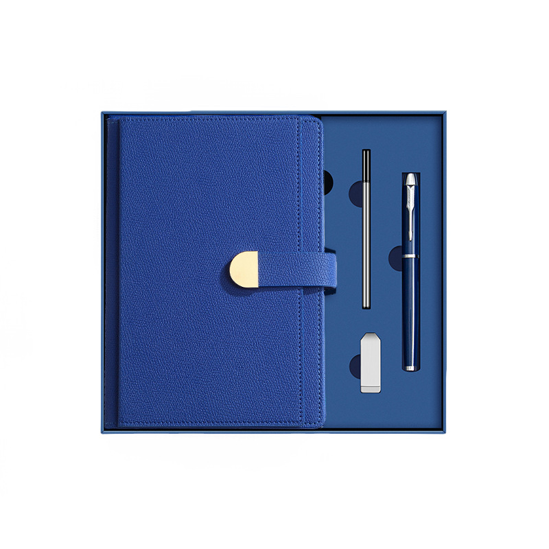 Modern Custom Logo 4-in-1 Sleek Notebook with Pen and Pen and Refill Usb Set for University Graduation Gits Business Gift Set