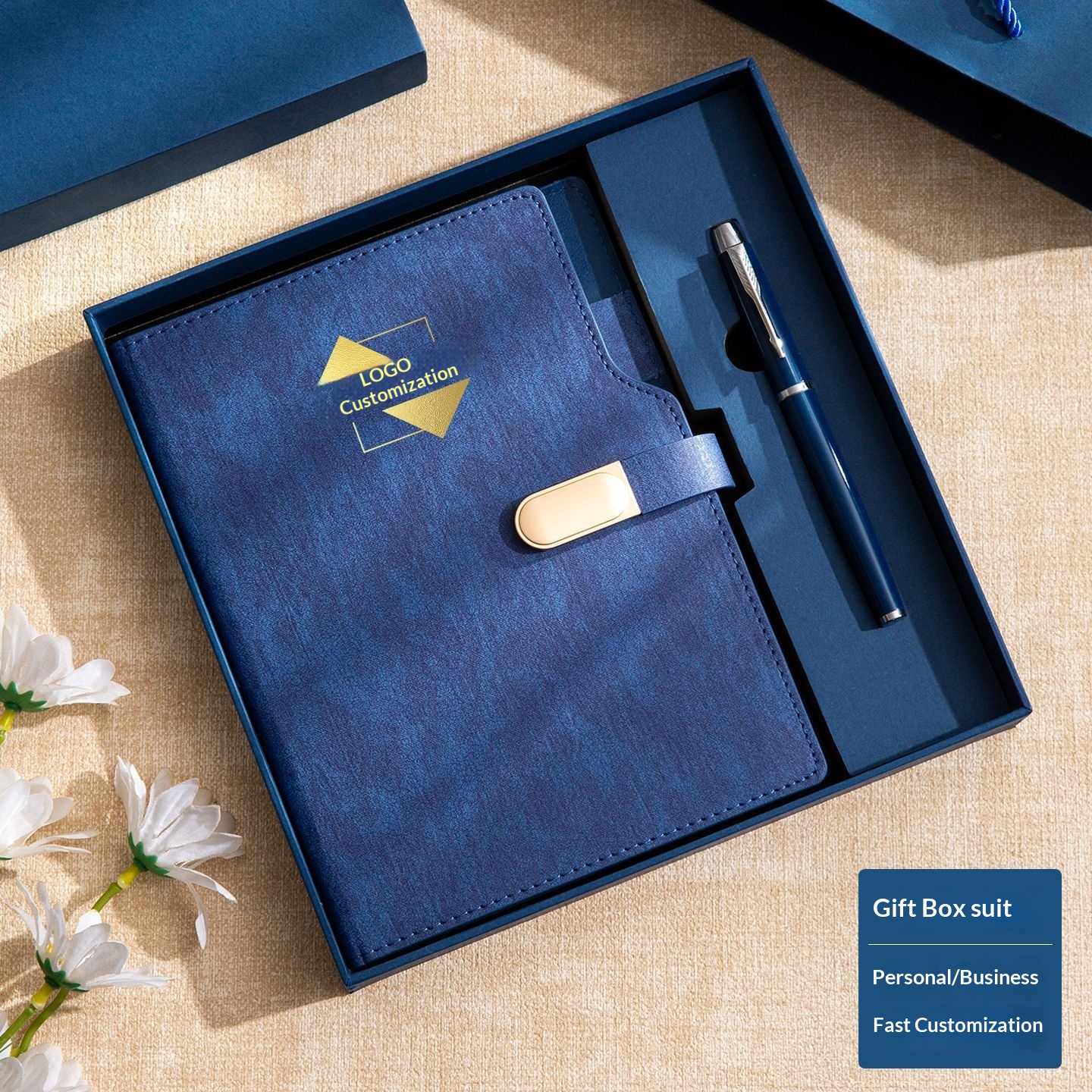 Business Conference Souvenir Personalized Notebook Pen  Set Conference Business Gift Set