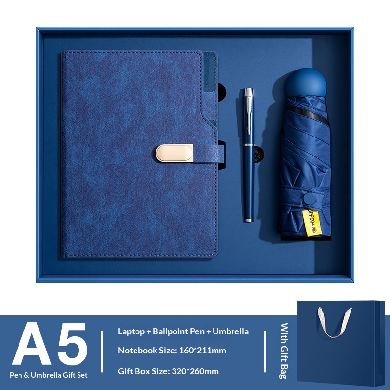 Special Graduation Commemorative Promotional Business Souvenir Gift Set Notebook Pen Umbrella with Custom Logo