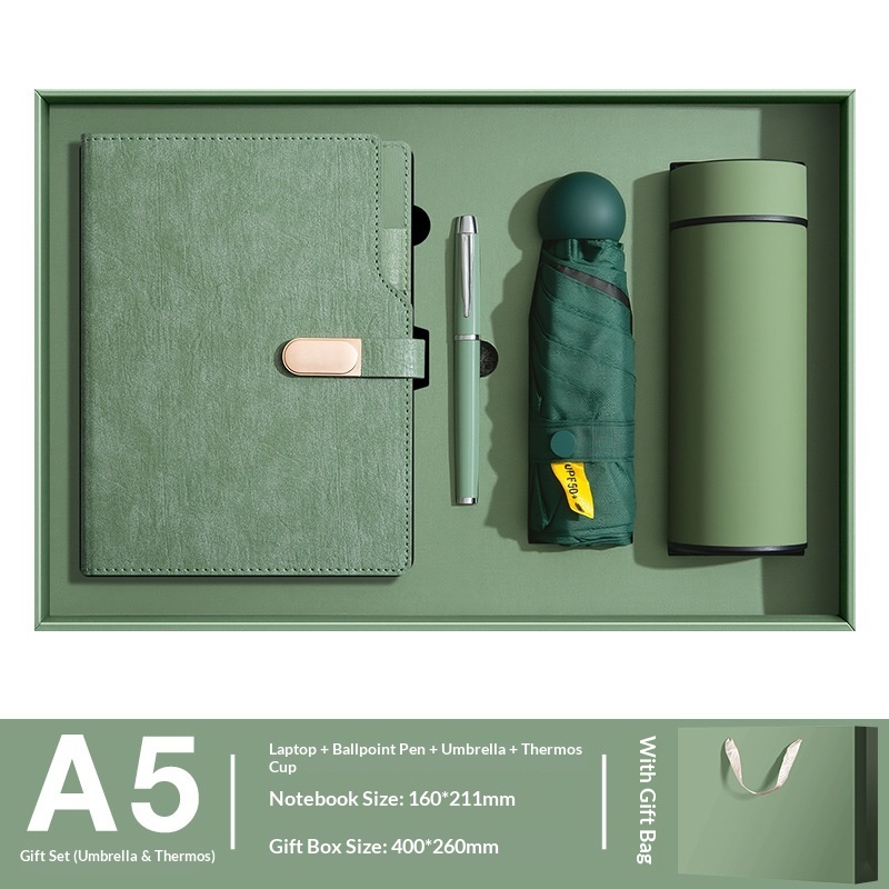 Employee Wedding Welcome Kit Personalized Notebook Pen Vacuum Flask Umbrella Promotional Business Gifts Souvenir  Gift Set