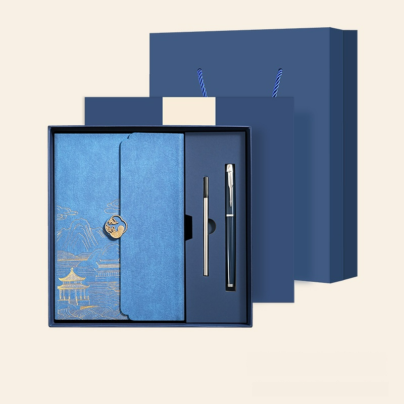 Exclusive Personalized 3pcs Notebook with Pen and Pen Refill Set for Meeting Event Giveaways Executive Gift Set