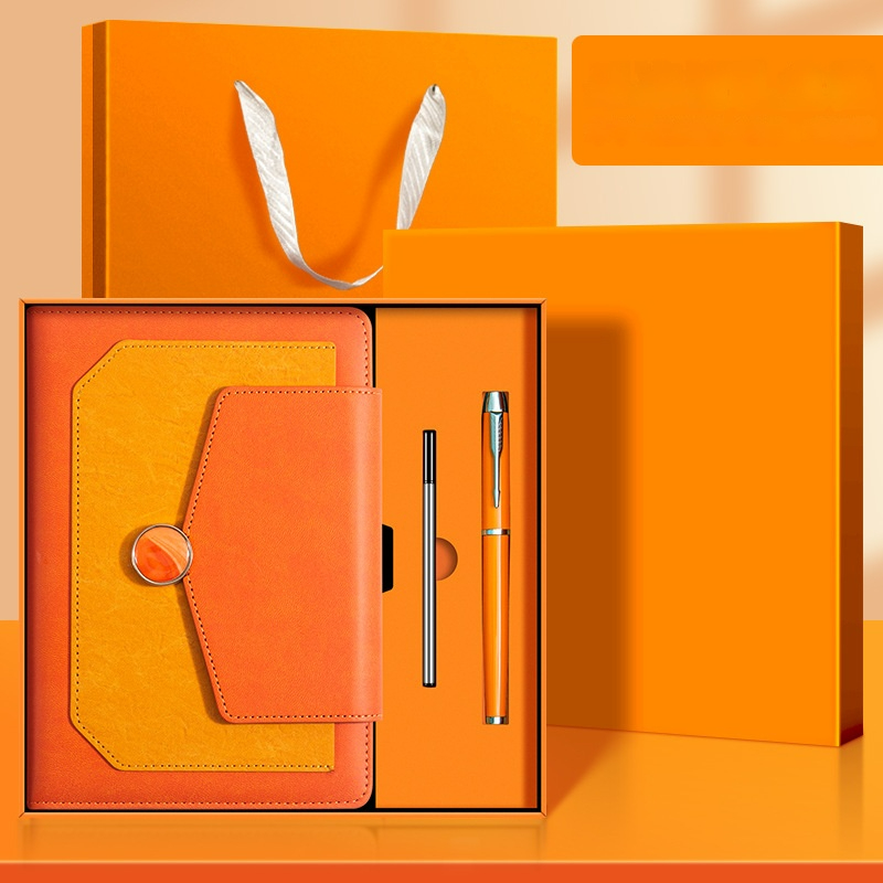 Modern Custom Logo 3-in-1 Notebook with Pen and Pen Refill Gift Set for Employee Appreciation Executive Gift Set