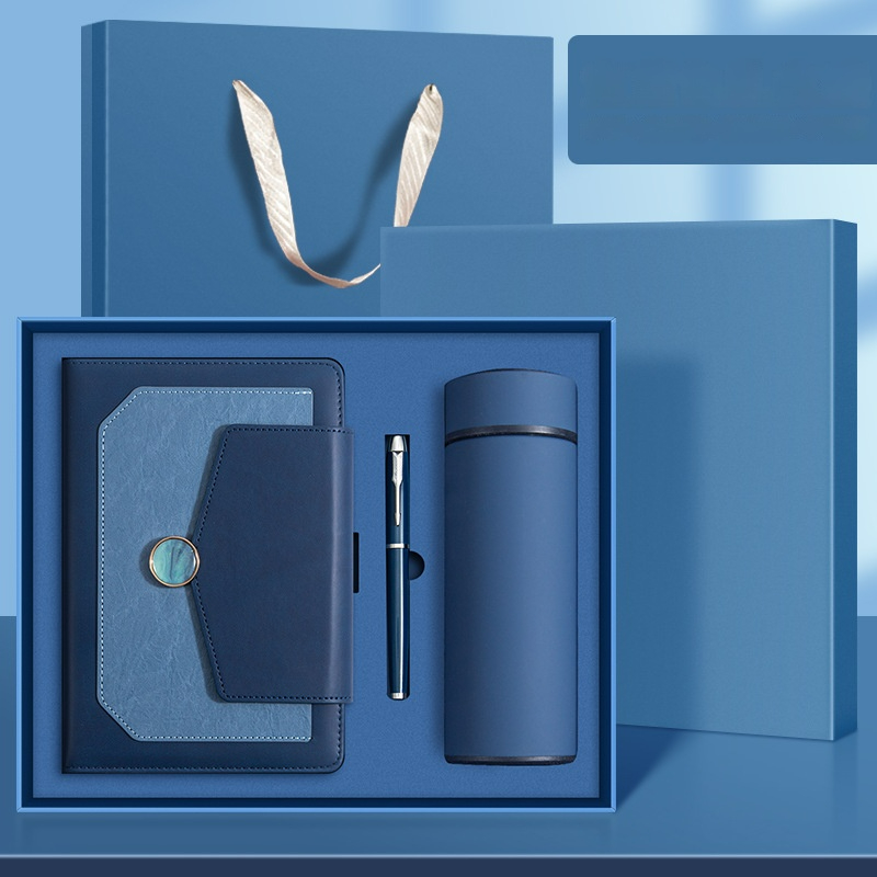 Chic Personalized 3-in-1 Notebook with Pen and Water Bottle Set for Office Welcome Package Corporate Gift Set