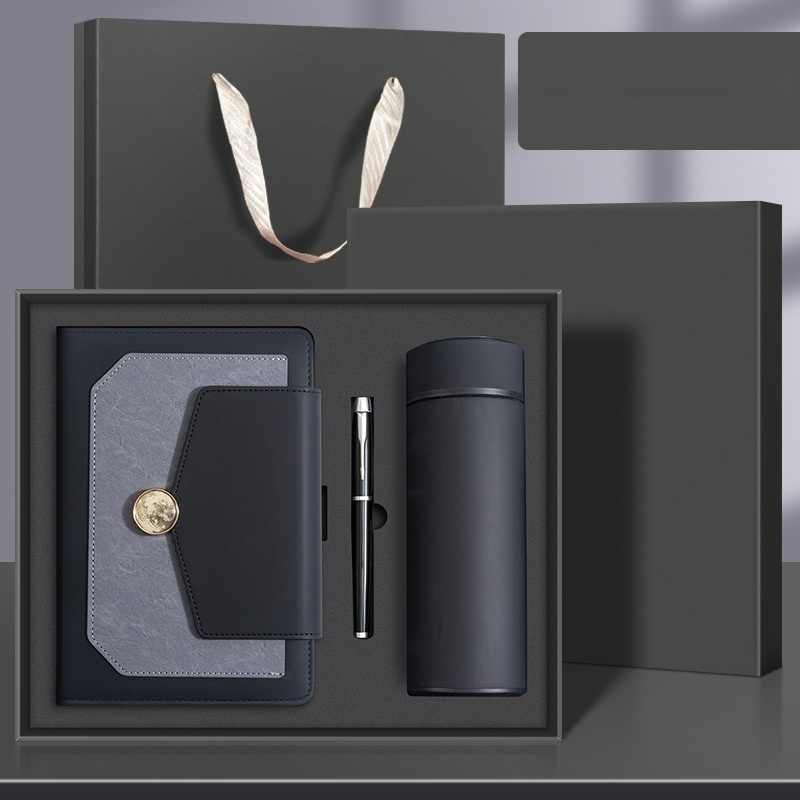 Luxury Personalized 3-in-1 Notebook with Pen and Water Bottle Set for Customer Loyalty Programs Luxury Gift Box Set