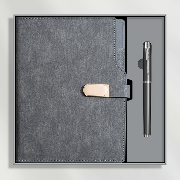 Chic Personalized 2-pc Notebook with Pen for Office Welcome Package, Business and School Ceremony Student Graduation Gift Set