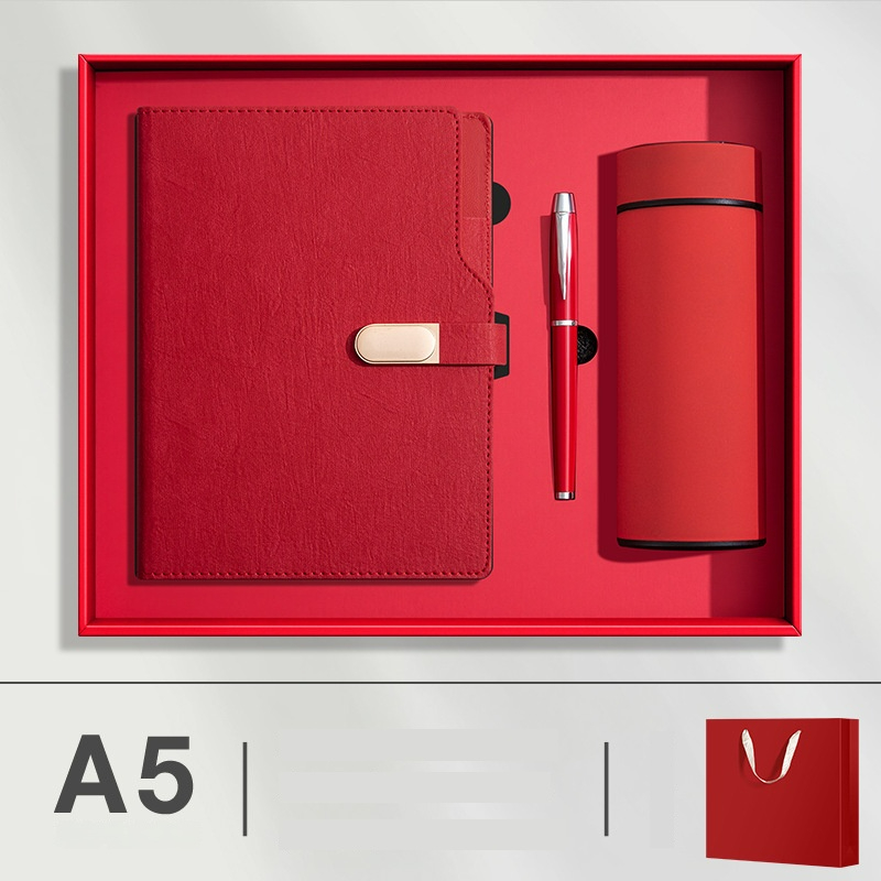 High-End Personalized 3pcs Luxury Notebook with Pen and Water Bottle Set for Employee Appreciation Business Gift Set