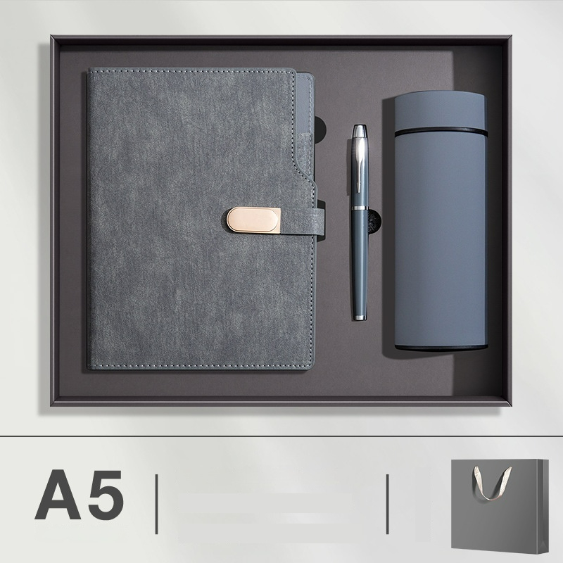 Exclusive Custom Logo 3-in-1 A5Notebook with Pen and Water BottleSet for Employee Appreciation Executive Gift Set