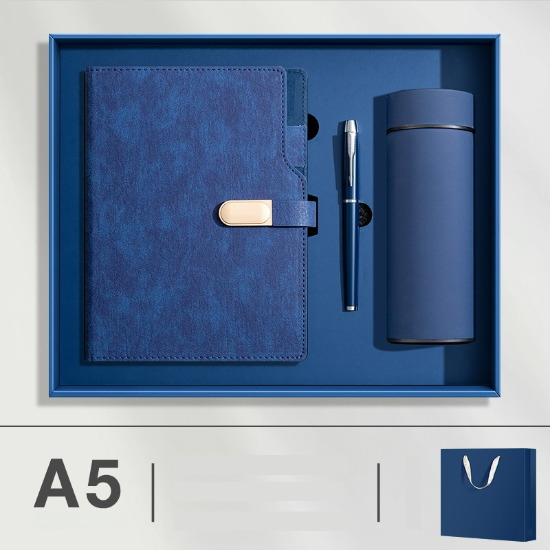 Modern Custom Logo 3-in-1 Notebook with Pen and Water Bottle Set for VIP Event Exhibition GiveawayBusiness Gift Set