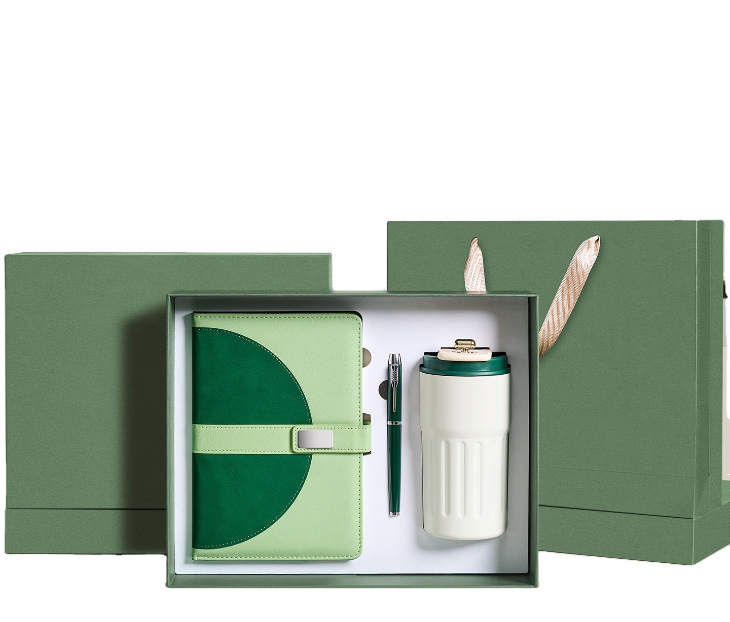 Stylish Personalized 3pcs Luxury Notebook Signature Pen Thermal BottleSet for Business Office Promotion Luxury Gift Box Set
