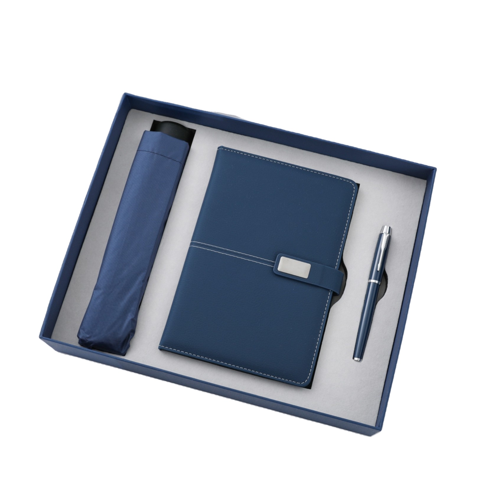 Luxury Personalized 3pcs Notebook with Pen Umbrella Gift Set for Executive Business Gift Executive Gift Set