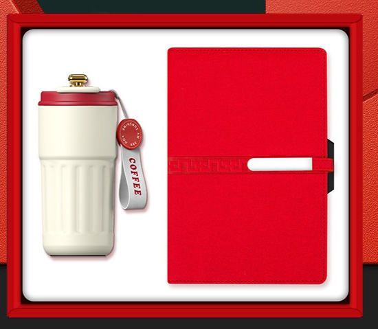 Value Promotional Stationery Notebook with Vacuum Cup with Custom Logo Promotional Gift Set