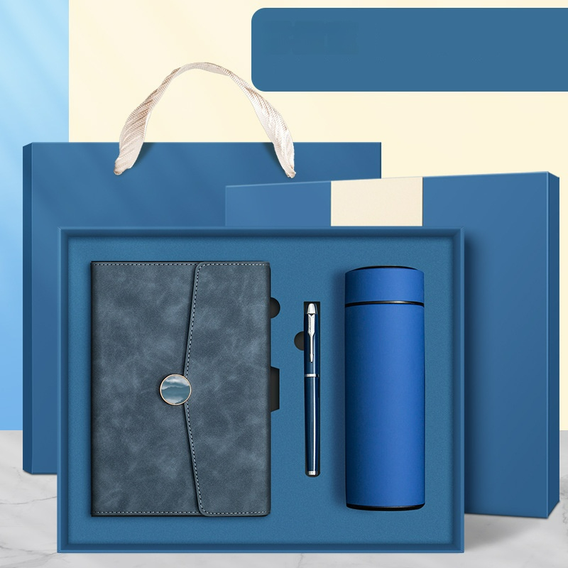 Low MOQ Custom Branding Gift Set Including Notebook with Pen and Bottle for Promotional Business Gift Set and Student Graduation