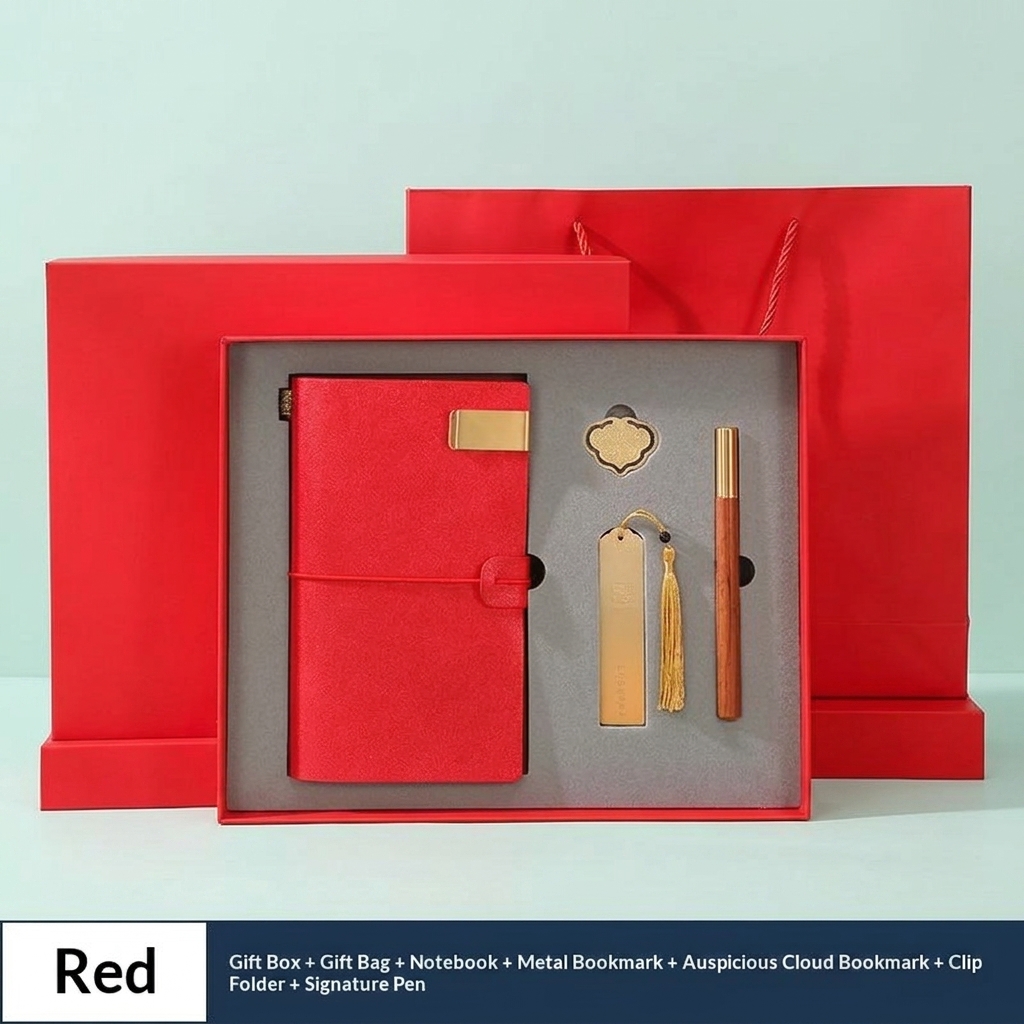 High-end A5 Notebook Customization Gift Box Set with Excellent Appearance Quality. the Notebook Is Exquisite and Can Print logo