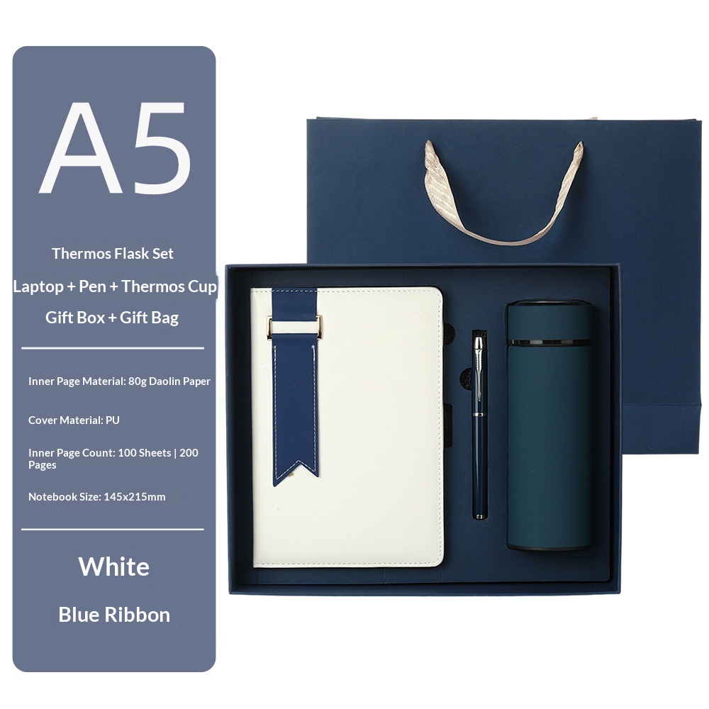 High-end Personalized Office Stationery Stainless Steel Vacuum Thermos Pen Executive Business Gift Set