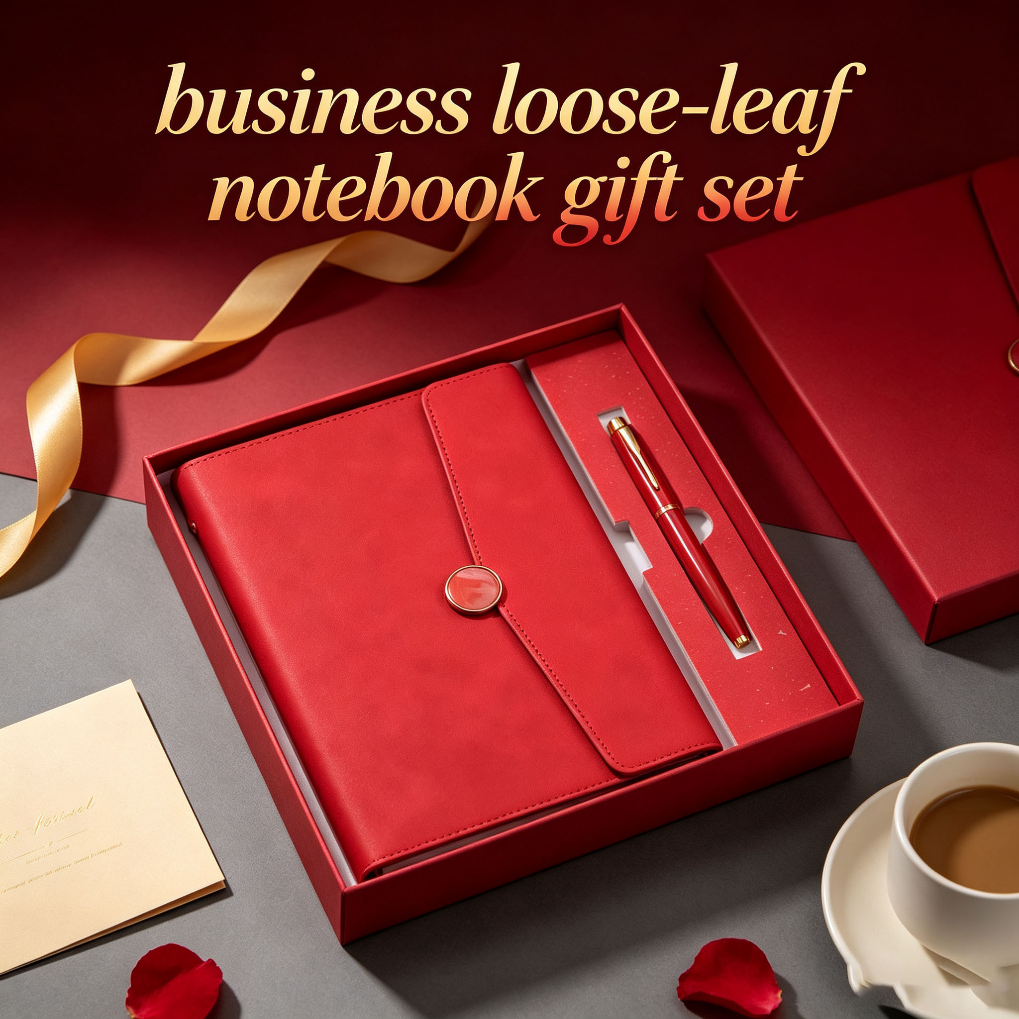 Promotional Business Gifts A5 Hardcover Journal with Silver Metal Pen UV Printed Gift Box Custom Logo Wholesale MOQ 50