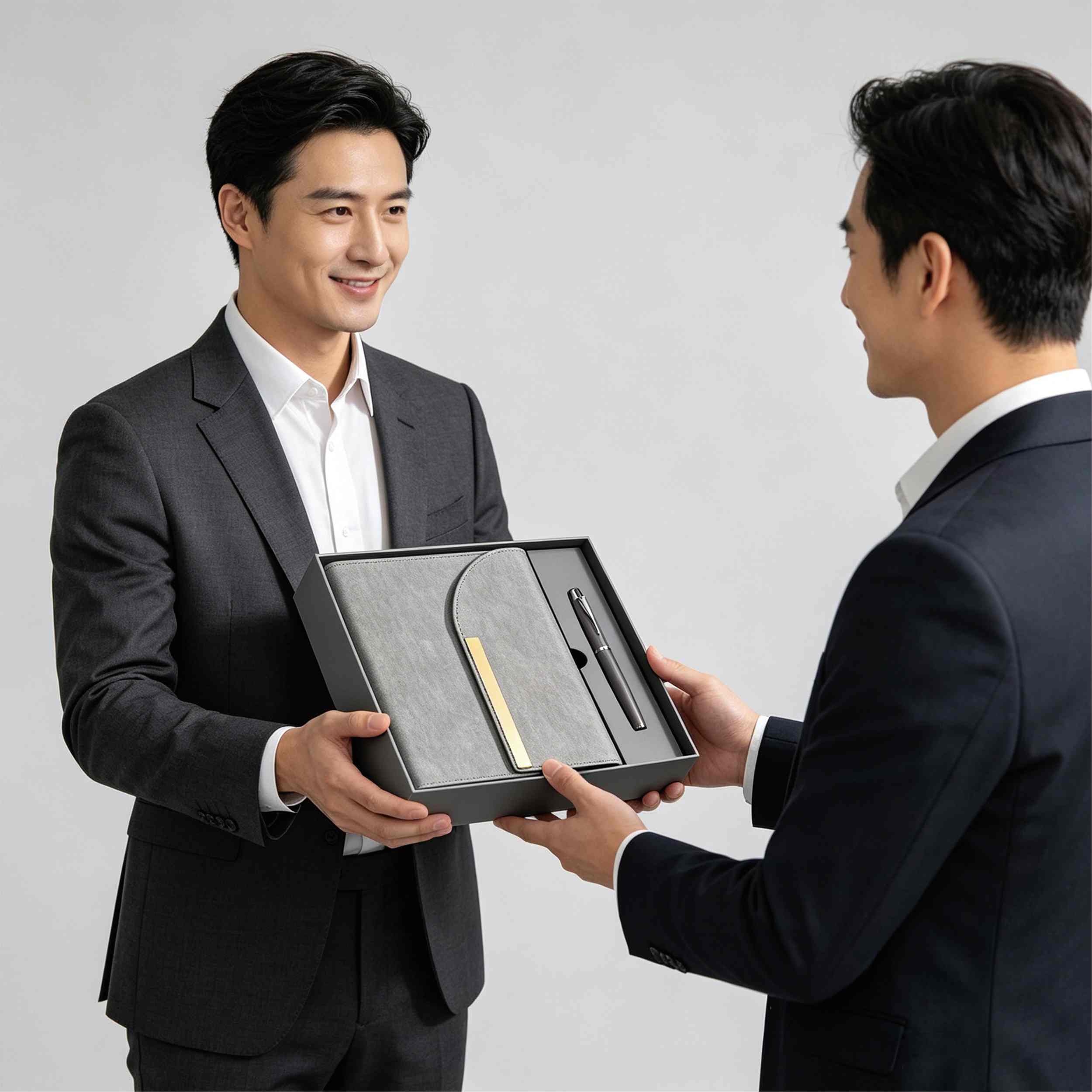 Executive Stationery Set A5 Ring Binder Notebook with Metal Pen for Employee Onboarding Custom Office Executive Gift Box Set