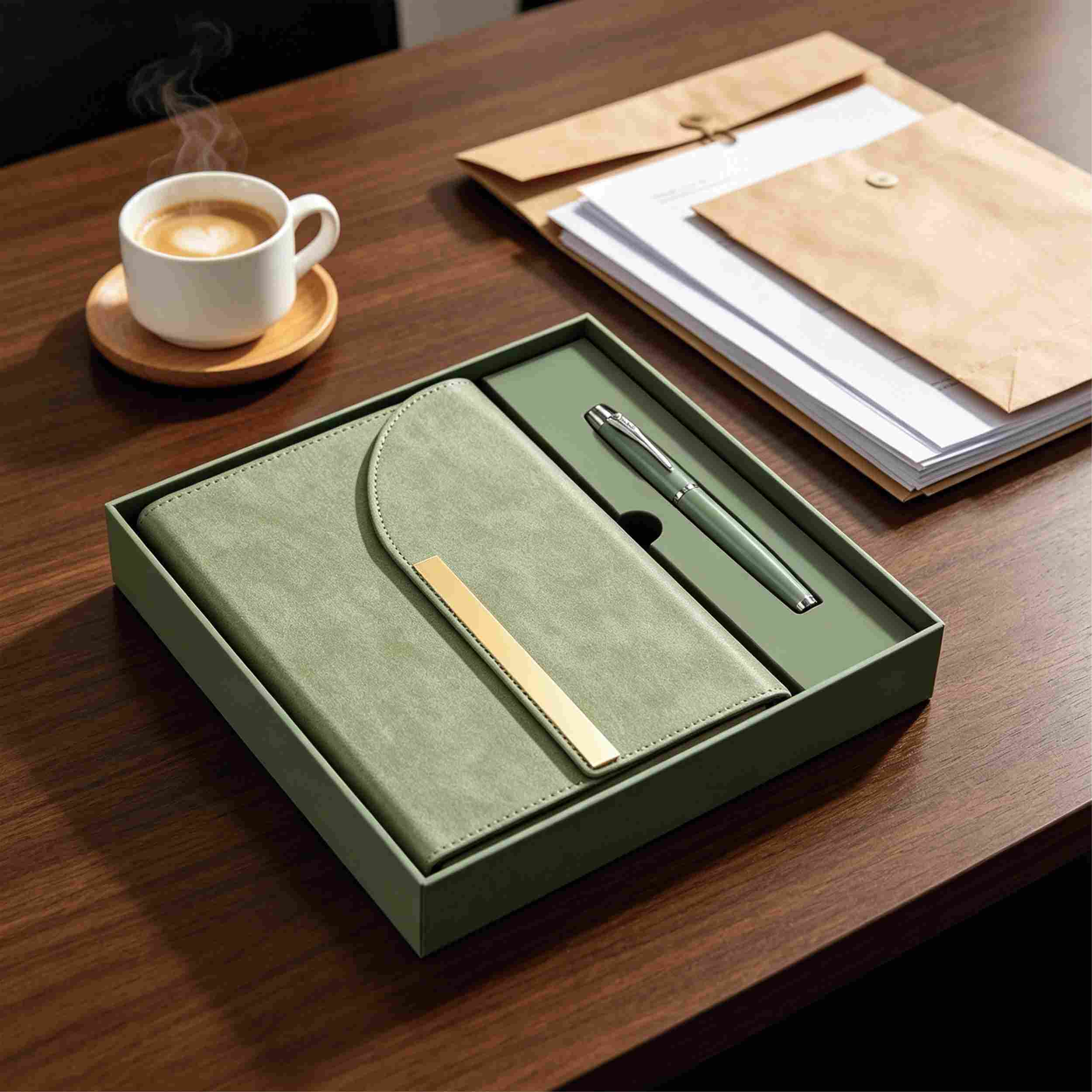 Premium Giveaways Gift Set A5 Refillable Notebook with Pen Twist Corporate Gift Set for Business Meeting OEM Custom Logo