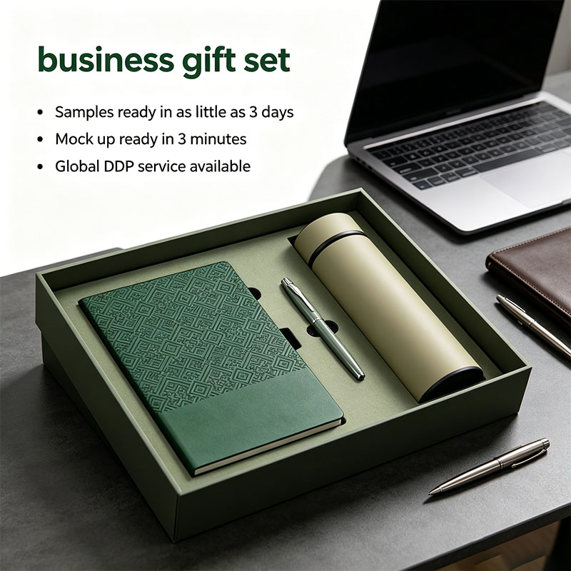 Luxury Business Corporate Gifts Notebook with Pen Water Bottle Set for Anniversary Premium New Year Wholesale Gift Box Set