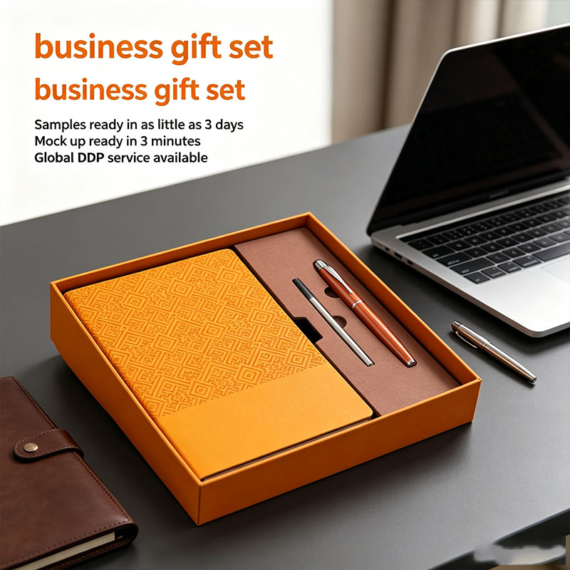 2026 Pu Leather Business Corporate Set Notebook with Pen Gifts Business Promotional New Year Engraved Gift Box Set